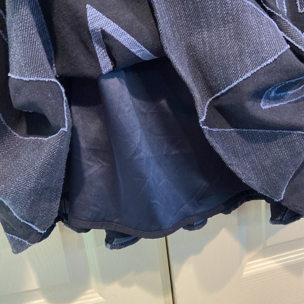 Anthropologie x Eva Franco Textured Chevron Midi Skirt - Picture 8 of 10
